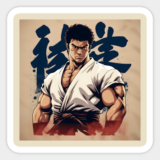 Baki The Grappler | Baki Hanma Sticker by Distant Tee